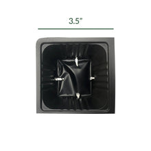 Single seed starter pot, glossy black, 3.5 in dimension