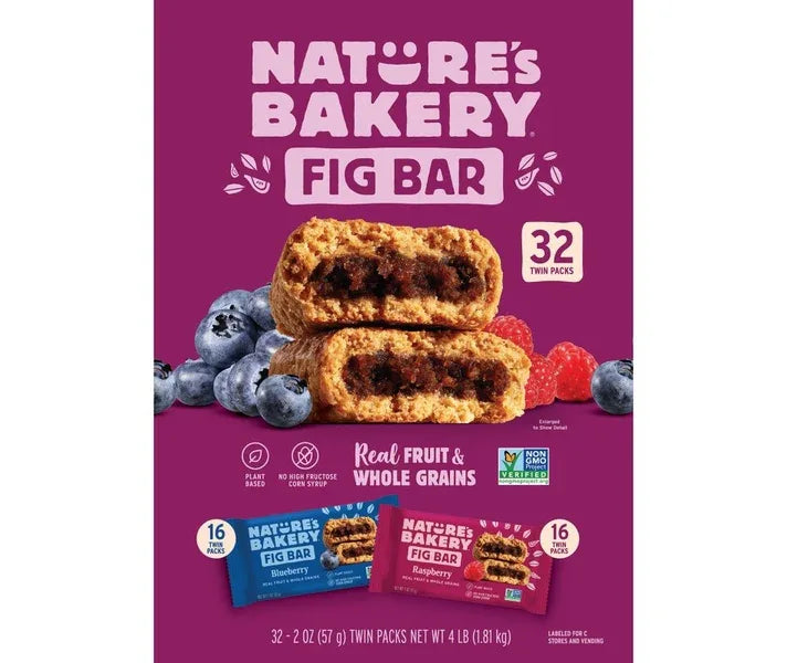 Nature's Bakery Fig Bars, Variety Pack, 2 oz (32-pk)