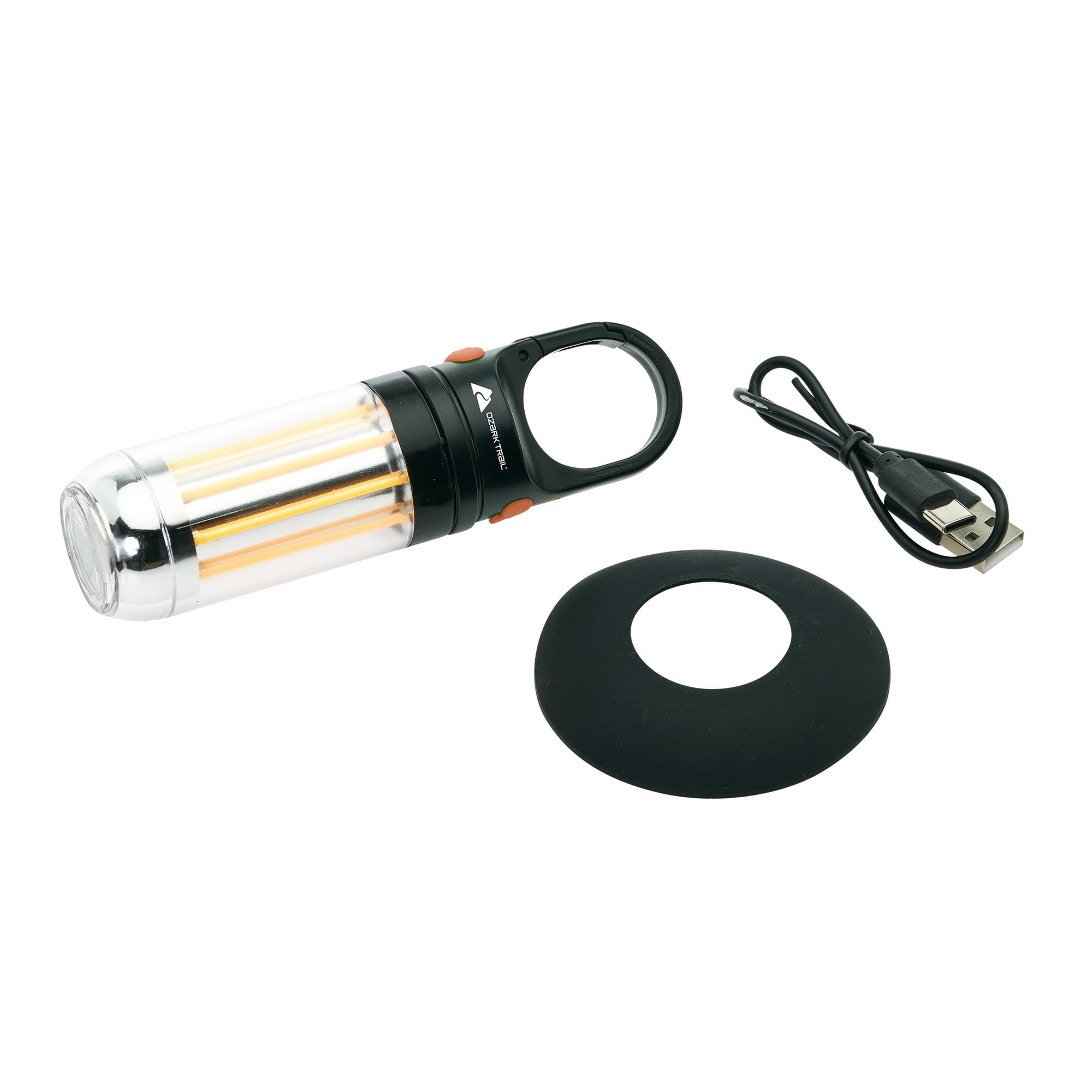 Ozark Trail 250-Lumen Electric Camping Lantern, Rechargeable Mini Filament Lantern and Flashlight