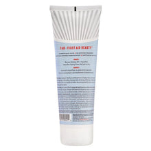 First Aid Beauty face cleanser tube with blue bottom and product information panel