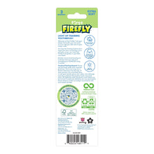First Firefly light-up training toothbrush back card packaging, extra soft bristles.