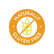 Naturally gluten free seal with leaf icon