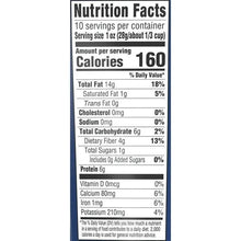 Nutrition Facts panel for sliced almonds, showing calories and serving size