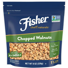 Chopped walnuts pouch labeled gluten free and no preservatives