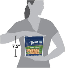 Chopped walnuts pouch with size marking 7.5 inches held in a hand