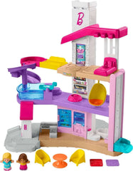 Fisher-Price Little People Barbie Little DreamHouse Toddler Playset with Music & Lights, 7 Pieces - USA MEGA SHOP