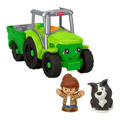 Fisher-Price Little People Push & Play Tractor, Musical Toy Farm Vehicle & 2 Figures for Toddlers - USA MEGA SHOP