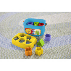 Fisher-Price Baby’s First Blocks Shape Sorting Toy with Storage Bucket, 12 Pieces For Baby & Toddler