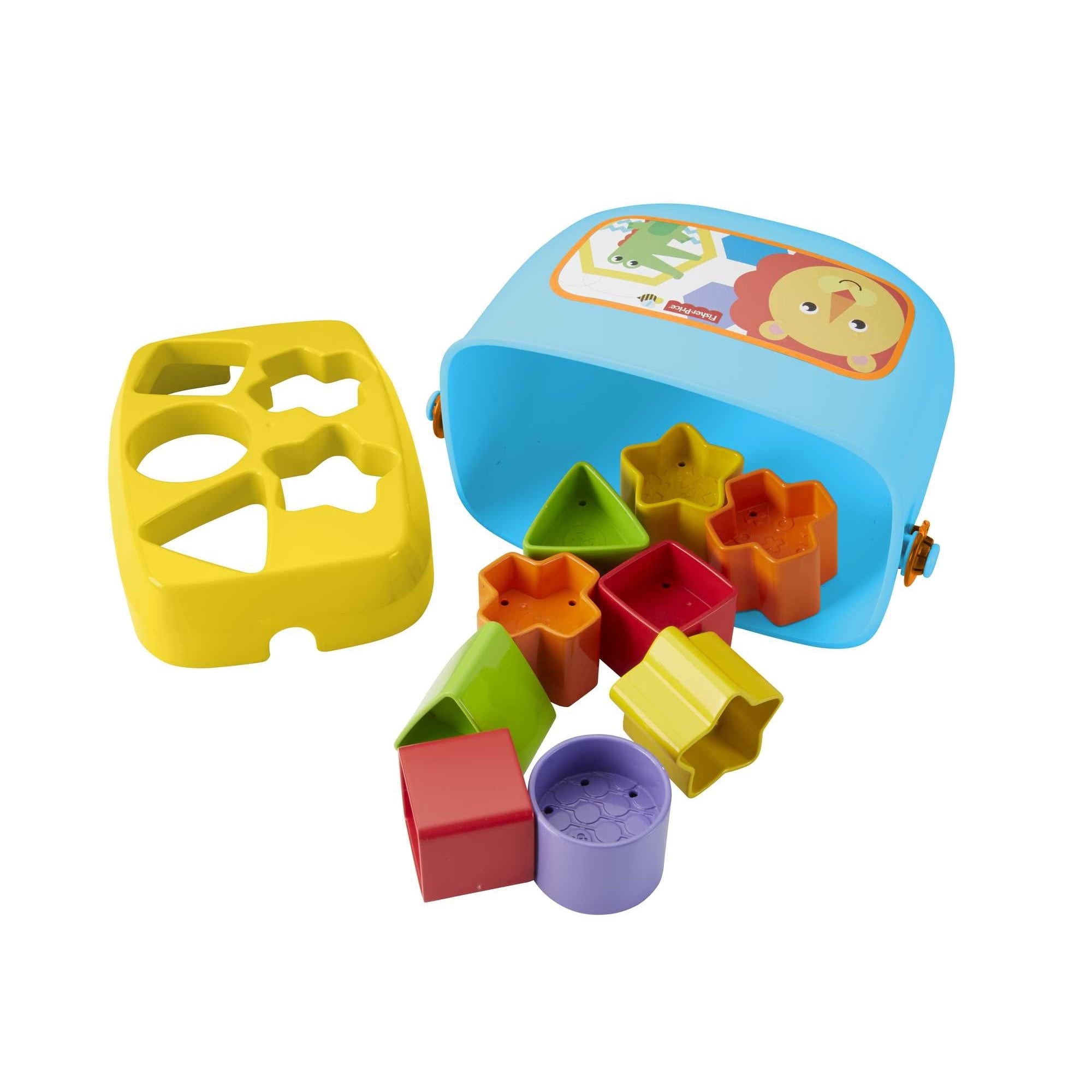 Fisher-Price Baby’s First Blocks Shape Sorting Toy with Storage Bucket, 12 Pieces For Baby & Toddler