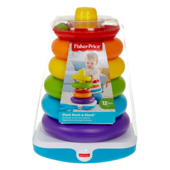 Fisher-Price Giant Rock-a-Stack Infant and Toddler Stacking Toy, 14+ Inches Tall, Baby Toy for 12 months and up