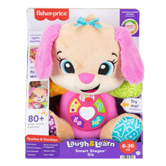 Fisher-Price Laugh & Learn Smart Stages Sis Pink Plush Musical Learning Toy for Baby & Toddler