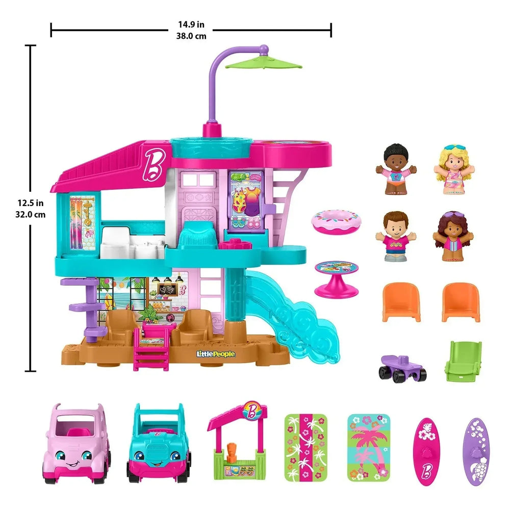 Fisher-Price Little People Barbie Beach House Playset - USA MEGA SHOP
