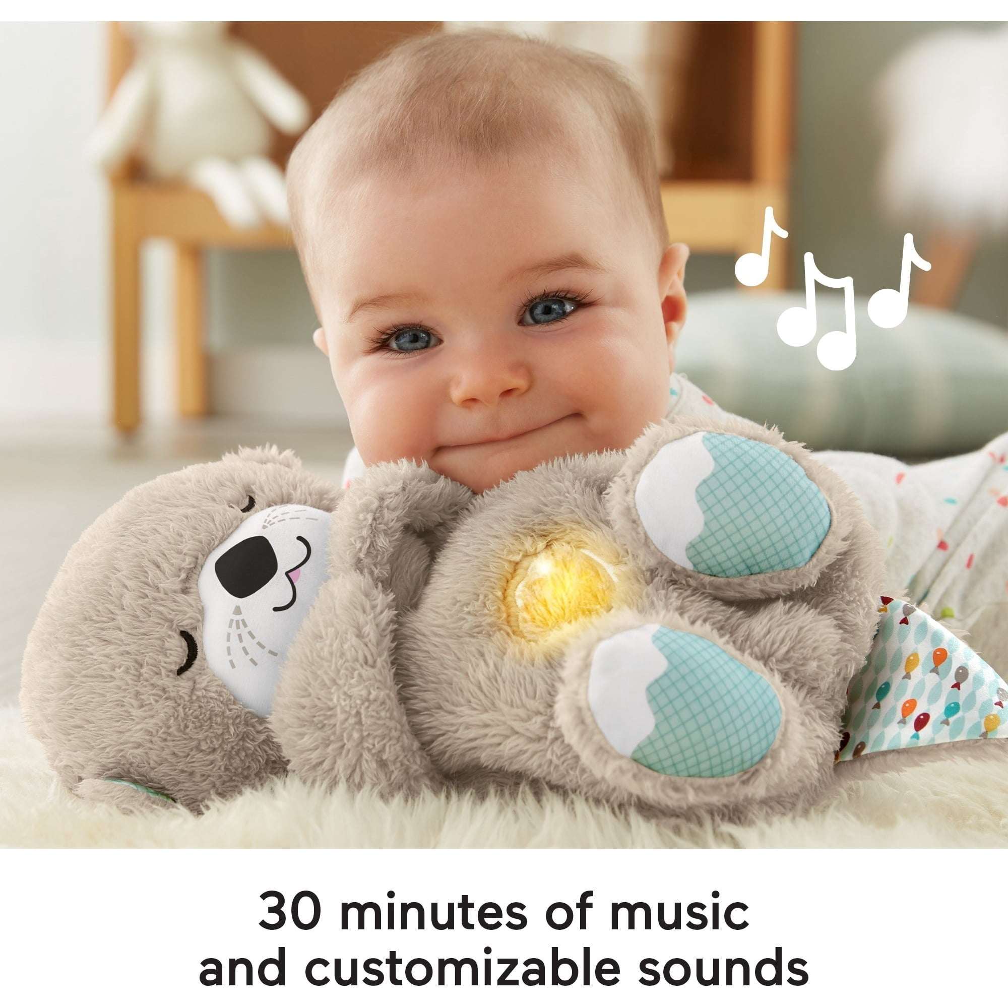 Máquina de sonido para bebés Lontra Relax y Ronca de Fisher-Price con movimiento rítmico de respiración