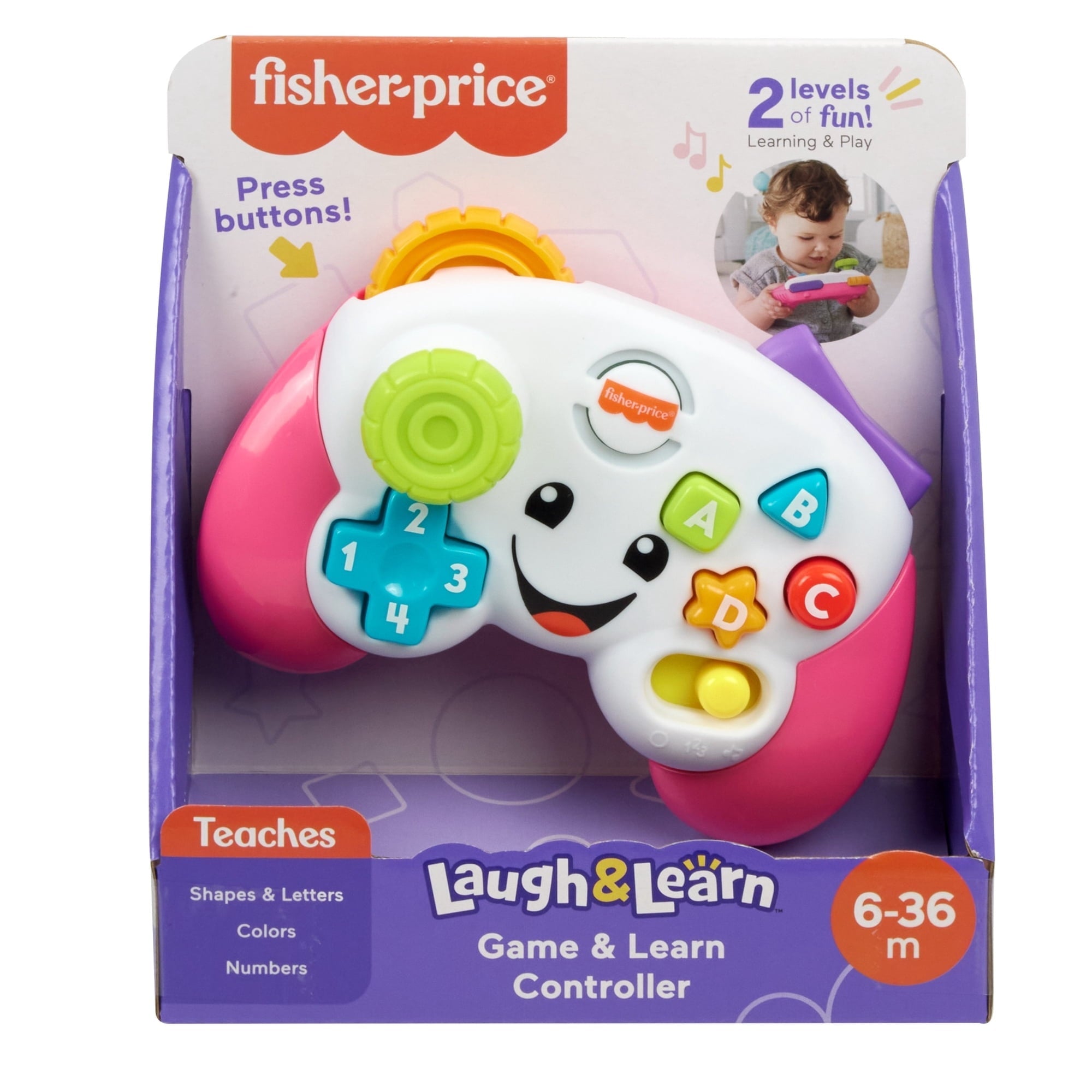 Fisher-Price Laugh & Learn Game & Learn Controller Musical Baby Toy with Lights