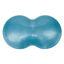 Inflatable dog duo exercise disk, blue with raised grip texture