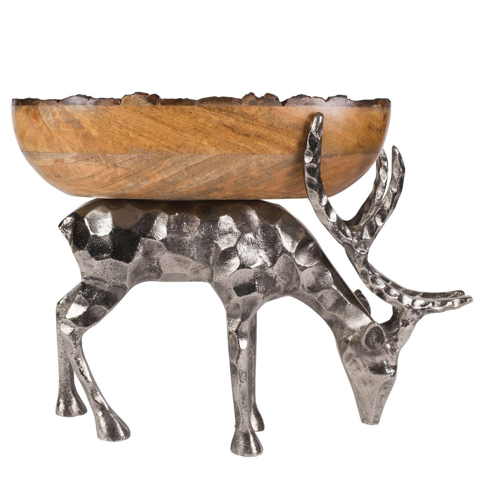 Fitz and Floyd Woodgrove Reindeer Centerpiece Bowl - USA MEGA SHOP