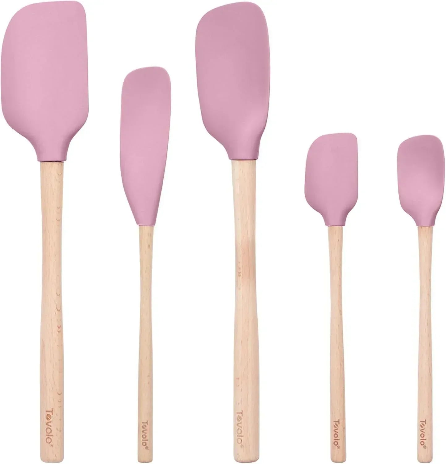Tovolo Flex-Core Spatula Wood Handled Set (Set of 5)