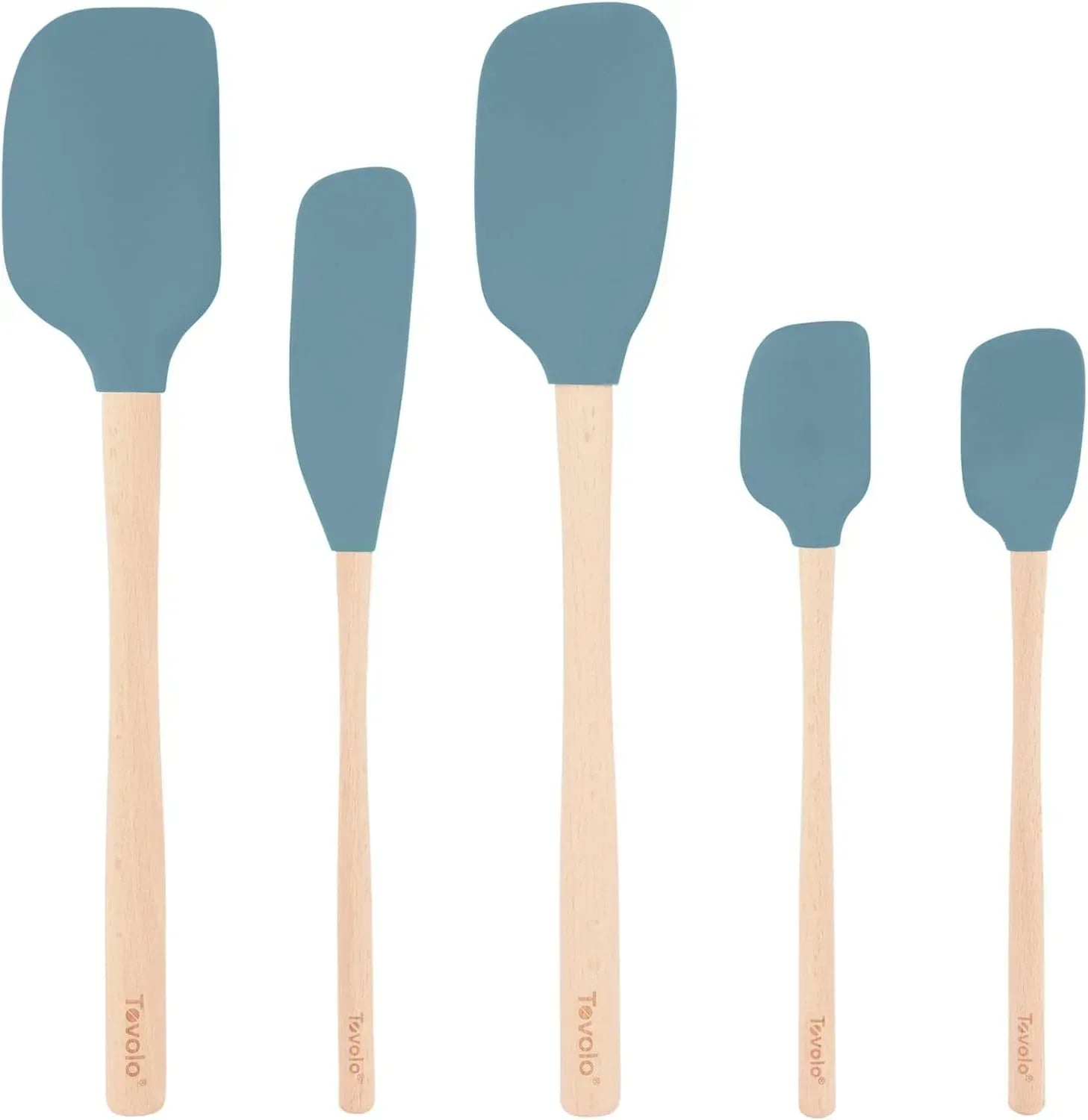 Tovolo Flex-Core Spatula Wood Handled Set (Set of 5)
