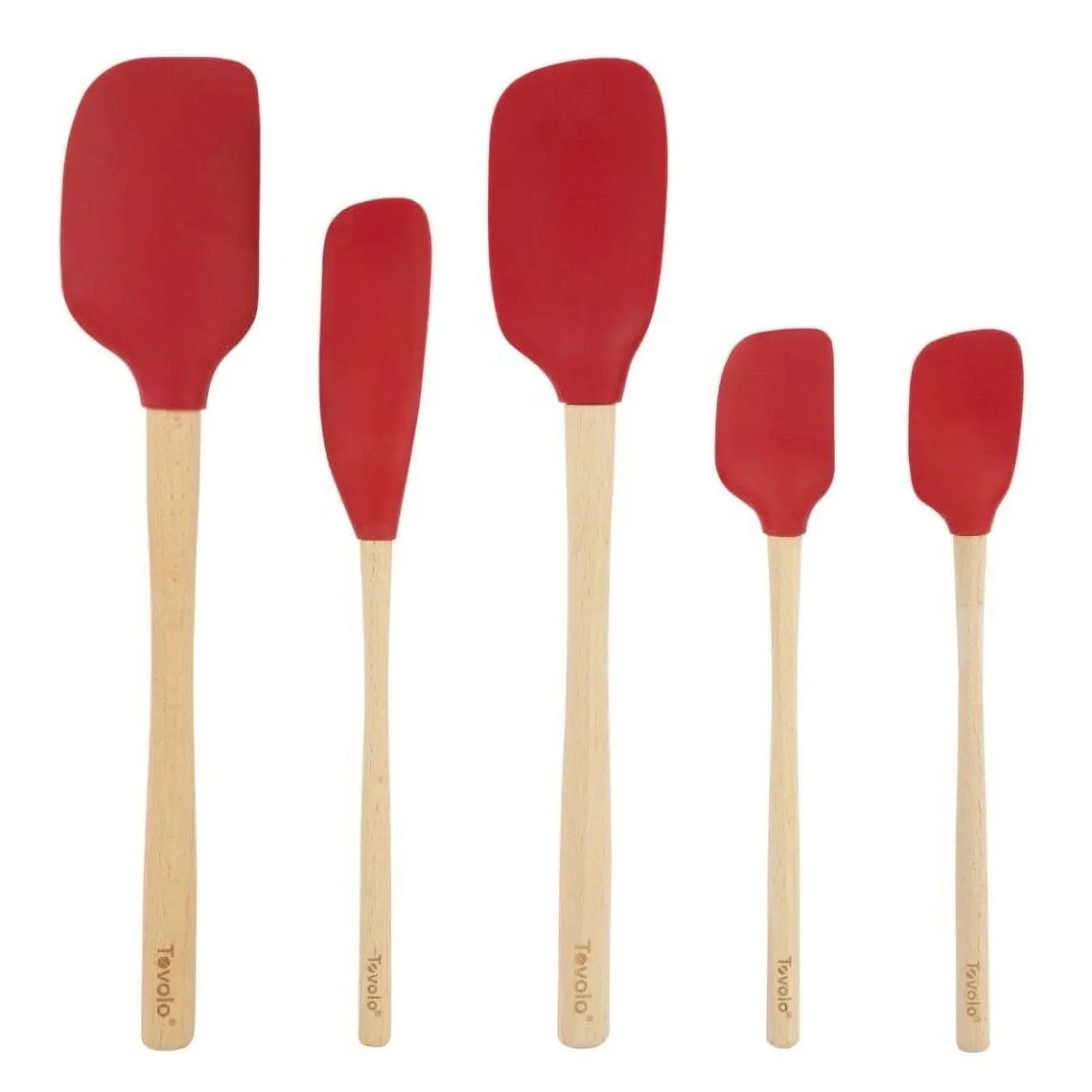 Tovolo Flex-Core Spatula Wood Handled Set (Set of 5) - USA MEGA SHOP