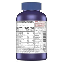 Children's chewable multivitamin bottle supplement facts and directions panel on back