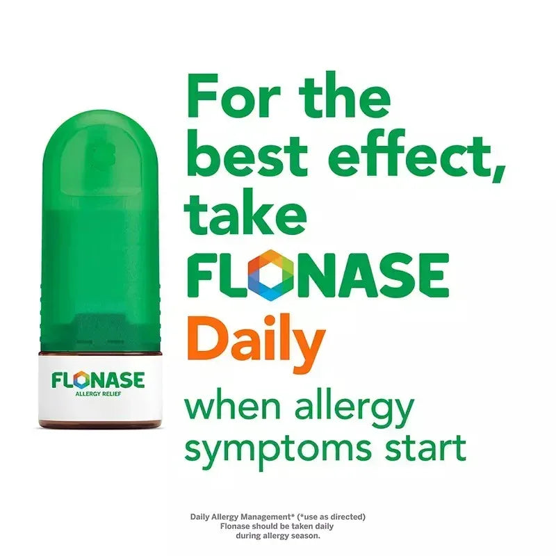 Flonase Allergy Relief Nasal Spray, Non-Drowsy, 144 Sprays, 3 Pack