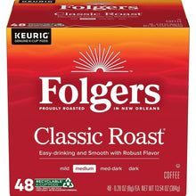 Folgers Classic Roast coffee pod box, 48-count Keurig-compatible