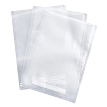 FoodSaver vacuum sealer bags, clear plastic sheets stacked