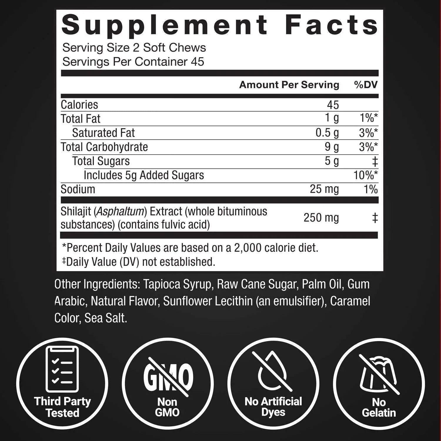Force Factor Supreme Shilajit Soft Chews, 90 ct. - USA MEGA SHOP