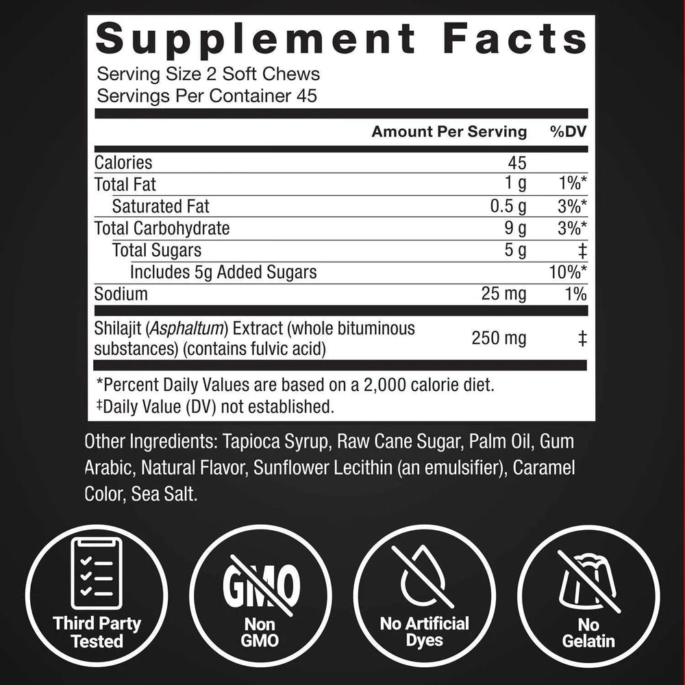 Force Factor Supreme Shilajit Soft Chews, 90 ct. - USA MEGA SHOP