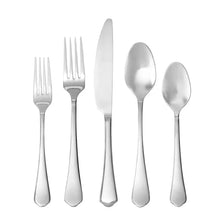 Fortessa Ellsie 20-piece flatware set in polished stainless, includes forks, knives, spoons