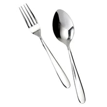 Stainless steel fork and spoon