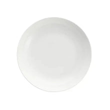 White round ceramic dinner plate