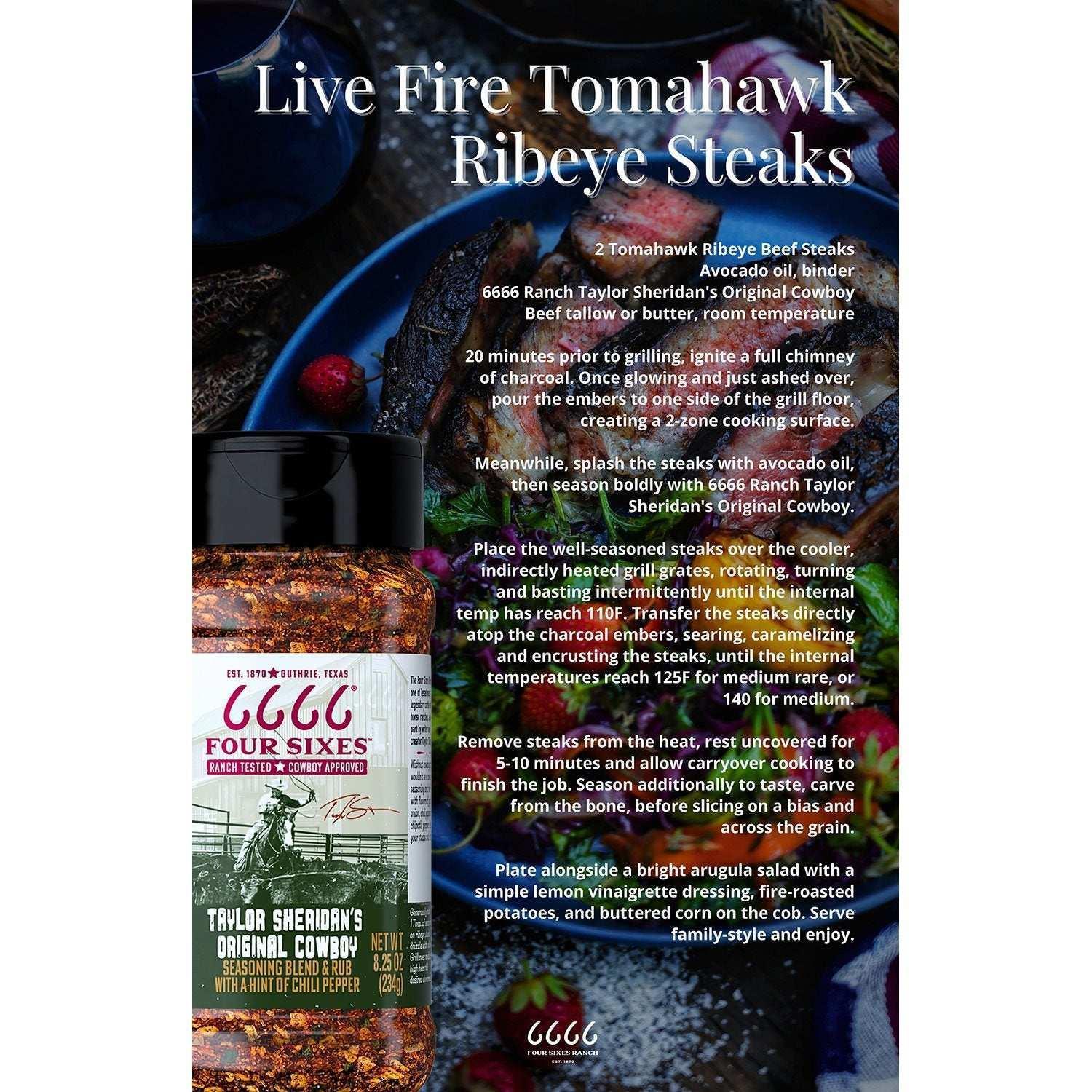Four Sixes Taylor Sheridan's Original Cowboy Seasoning Blend & Rub, 8.25 oz.