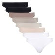 Women's thong underwear, assorted colors, 8-pack