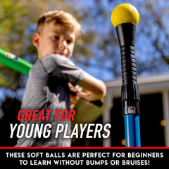 Franklin Sports Kids Foam Baseballs - XT Batting Tee Replacement Foam Baseballs + Teeballs for Kids + Toddlers - Soft Toy Baseballs for Boys + Girls