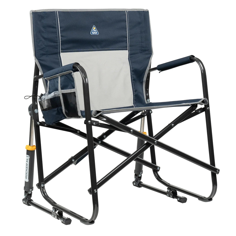 GCI Outdoor Freestyle Rocker XL Oversized Foldable Rocking Camp Chair, Americana - USA MEGA SHOP
