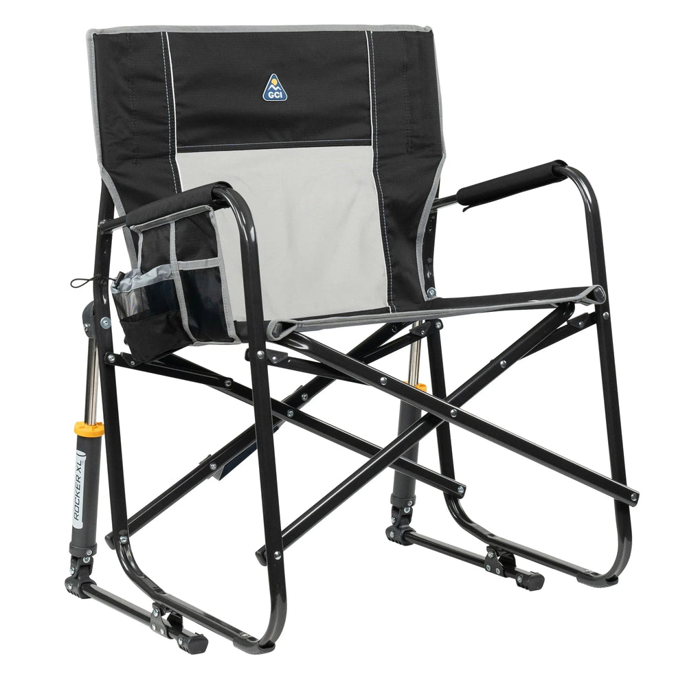 GCI Outdoor Freestyle Rocker XL Oversized Foldable Rocking Camp Chair, Americana - USA MEGA SHOP