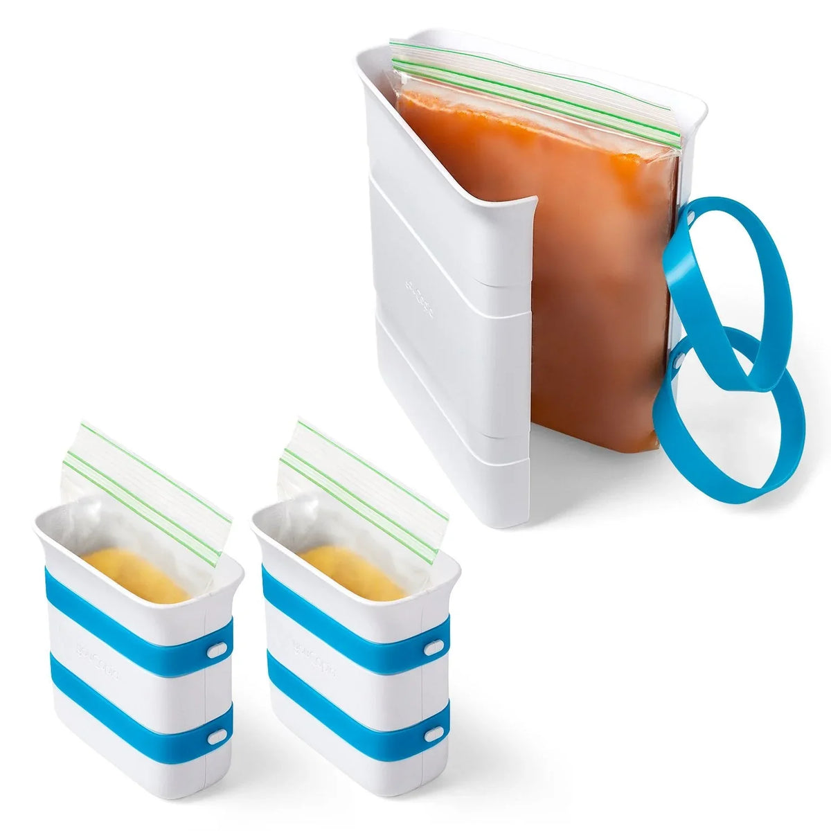 FreezeUp Freezer Food Block Maker, 3-Piece Set - USA MEGA SHOP
