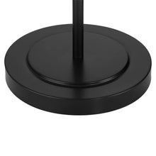 Black round lamp base with vertical pole opening