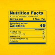 Nutrition Facts panel: 45 calories per serving, 2 Tbsp (7 g)