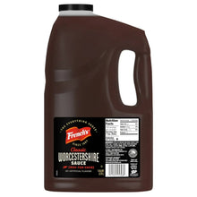 Classic Worcestershire sauce jug with handle and black cap