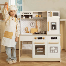 Freniland - 31-Piece Wooden Children's Kitchen Toy Set with Realistic Lights and Sound Effects — Interactive cooking toys designed for Kids Ages 3+ (Set of 31)
