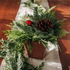 Fresh Northwest Greens Holiday Centerpiece - USA MEGA SHOP