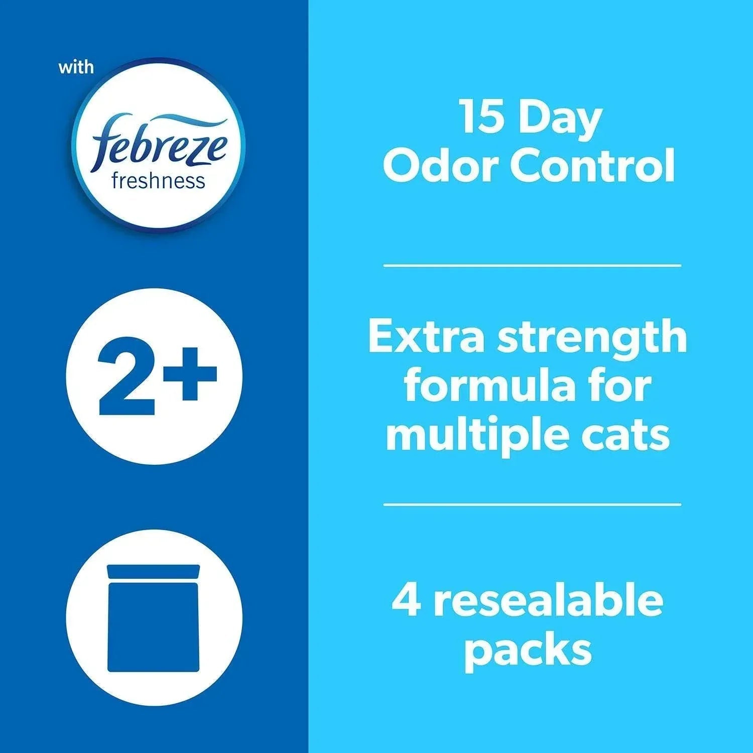 Fresh Step, Extra Strength Multi-Cat Scented Clumping Litter, Febreze Fresh Scent, 42 lbs.