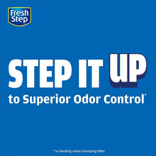 Odor control comparison graphic: Step It Up vs leading clumping litter
