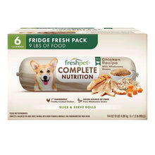Freshpet Complete Nutrition chicken recipe dog food box, 6 rolls