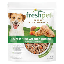 Grain-free chicken dog food pouch with garden vegetables and chicken meal
