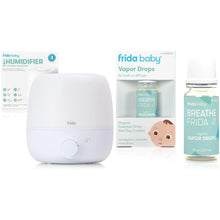 Baby humidifier and vapor drops bundle set, white humidifier with drops bottle