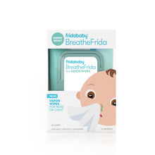 FridaBaby BreatheFrida vapor wipes pack with cute baby illustration, teal and white