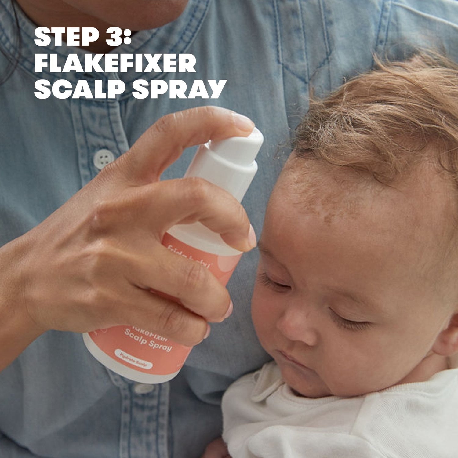 Frida Baby FlakeFixer Cradle Cap Set with Softening Scalp Scrub Shampoo Treatment and Hydrating Conditioner Spray, 2 Piece
